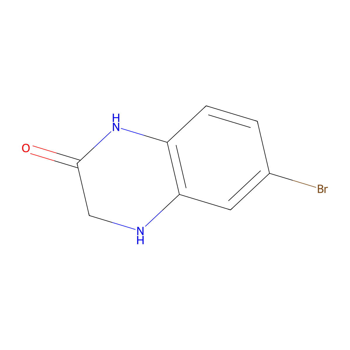 6-Bromo-1,2,3,4-tetrahydroquinoxalin-2-one molecular structure, CAS 854584-01-3