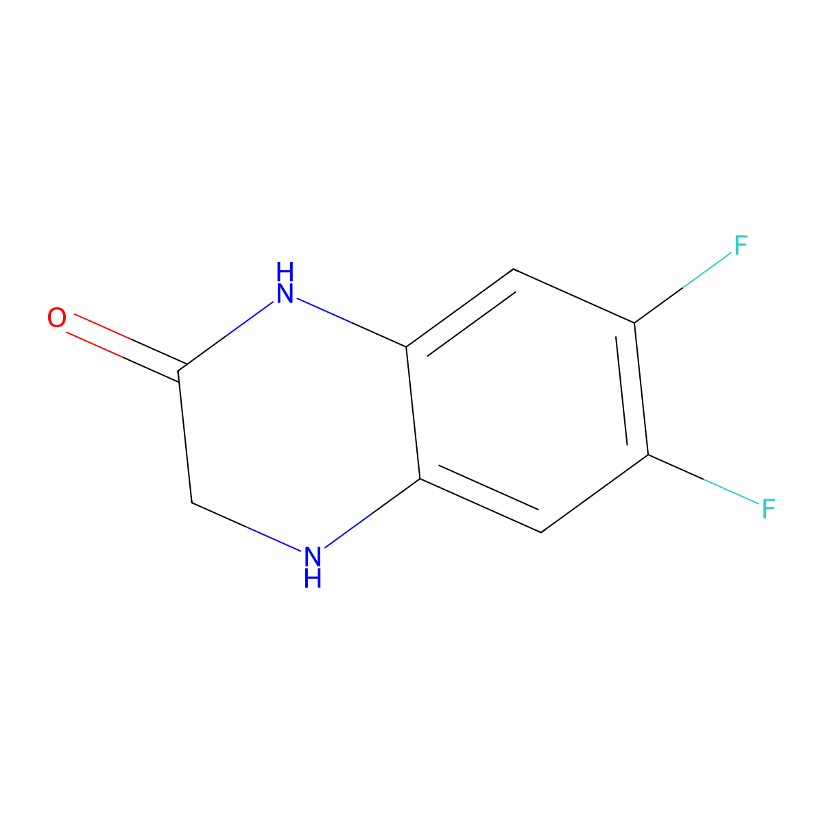 6,7-Difluoro-1,2,3,4-tetrahydroquinoxalin-2-one molecular structure, CAS 854584-02-4