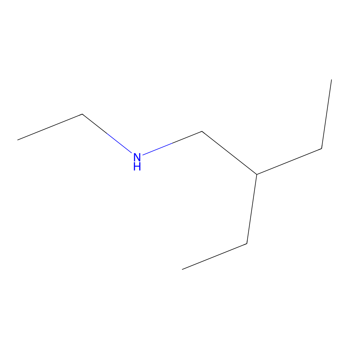 Ethyl(2-ethylbutyl)amine molecular structure, CAS 854585-58-3