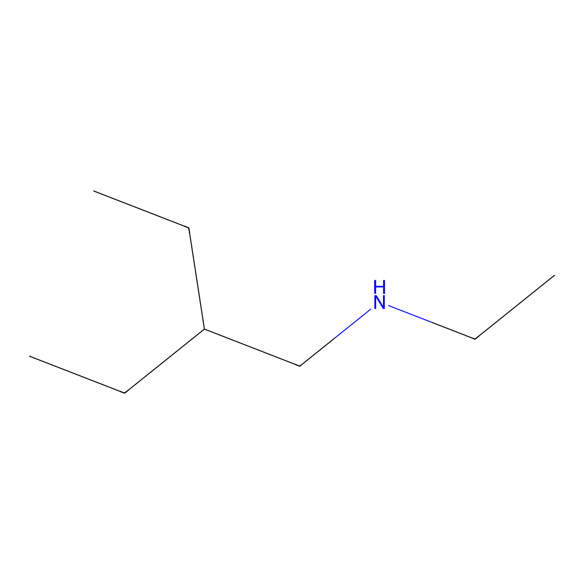 Ethyl(2-ethylbutyl)amine molecular structure, CAS 854585-58-3