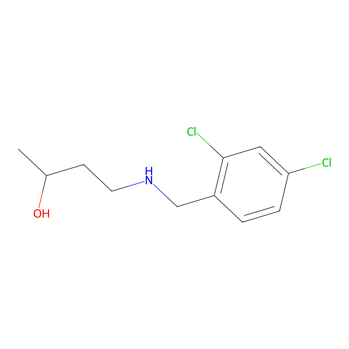 4-{[(2,4-Dichlorophenyl)methyl]amino}butan-2-ol molecular structure, CAS 854587-07-8