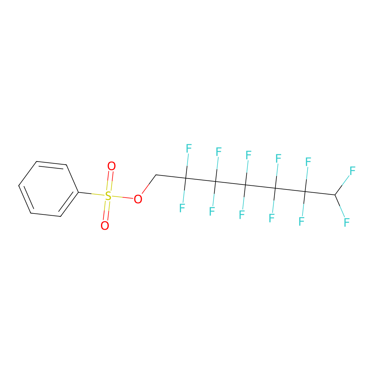 2,2,3,3,4,4,5,5,6,6,7,7-Dodecafluoroheptyl benzenesulfonate molecular structure, CAS 85459-23-0