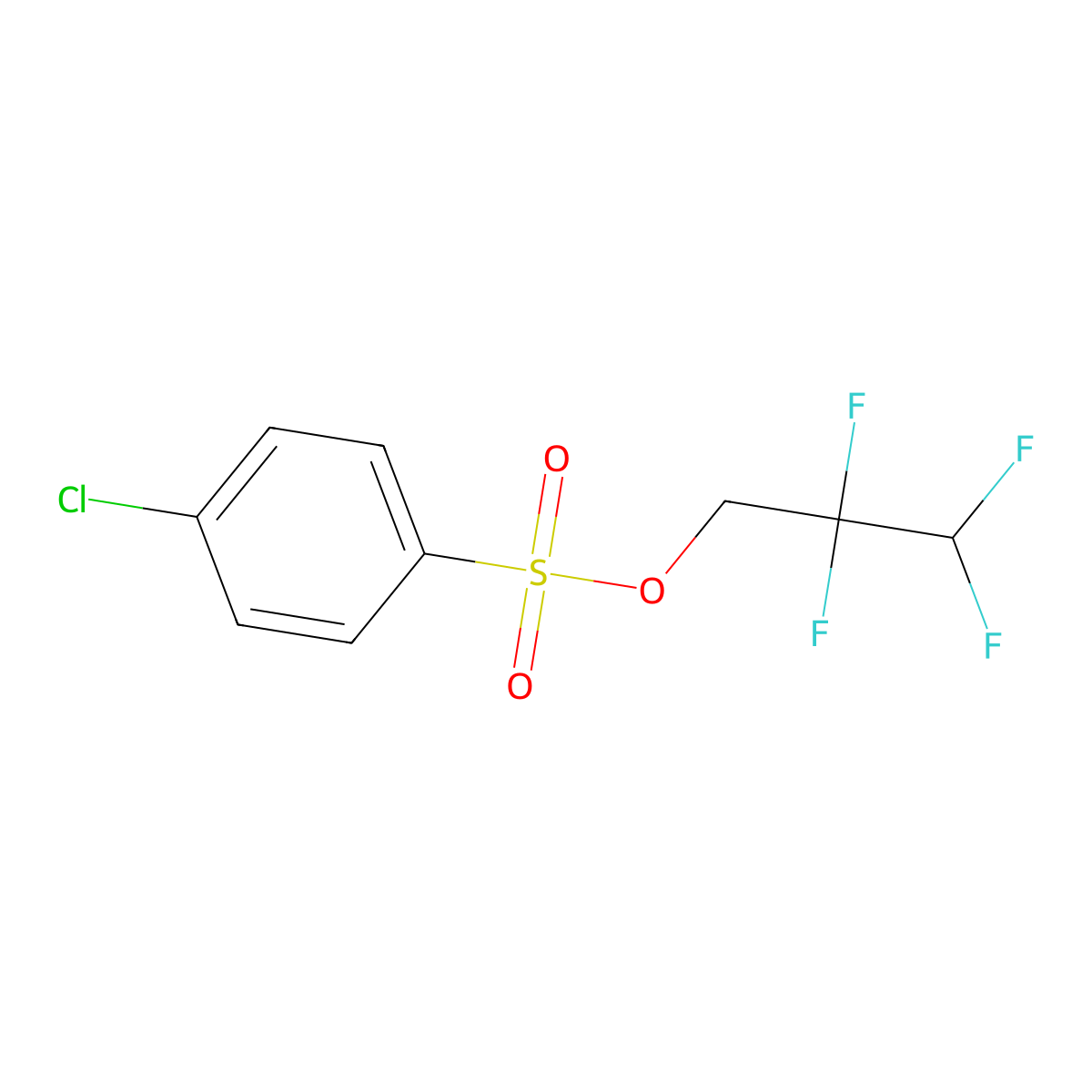 2,2,3,3-Tetrafluoropropyl 4-chlorobenzenesulfonate molecular structure, CAS 85459-24-1