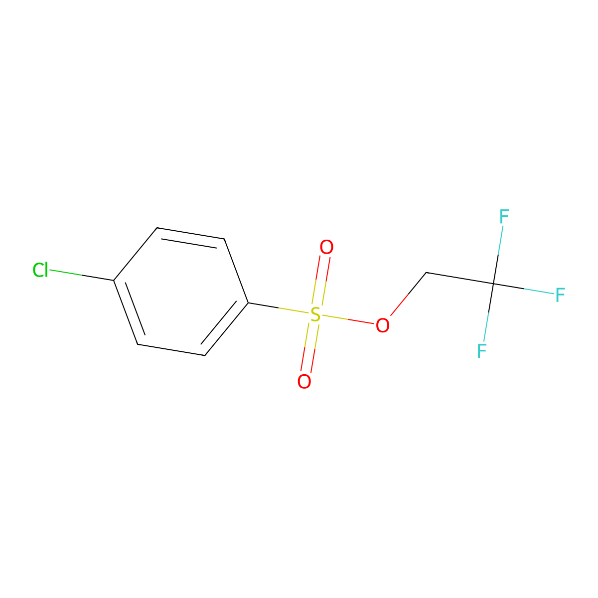 2,2,2-Trifluoroethyl 4-chlorobenzenesulfonate molecular structure, CAS 85459-26-3