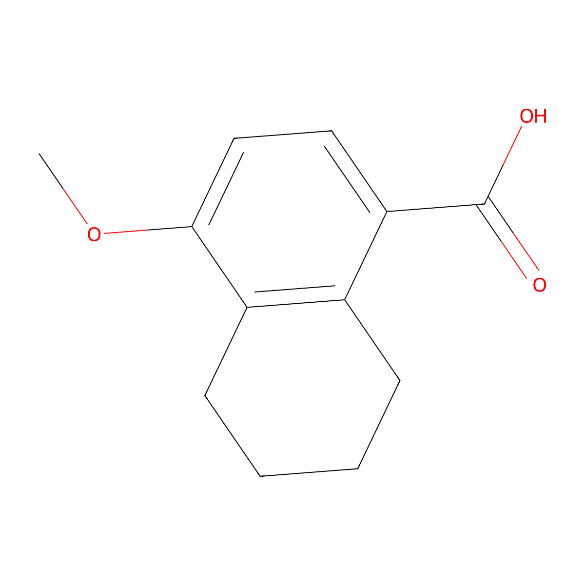 4-Methoxy-5,6,7,8-tetrahydronaphthalene-1-carboxylic acid molecular structure, CAS 854590-36-6