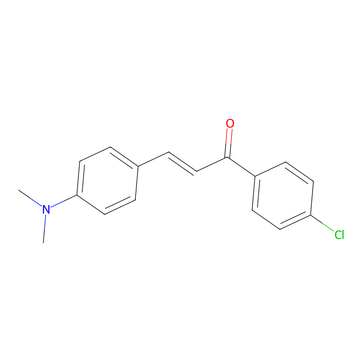 (2E)-1-(4-chlorophenyl)-3-[4-(dimethylamino)phenyl]prop-2-en-1-one molecular structure, CAS 85460-66-8