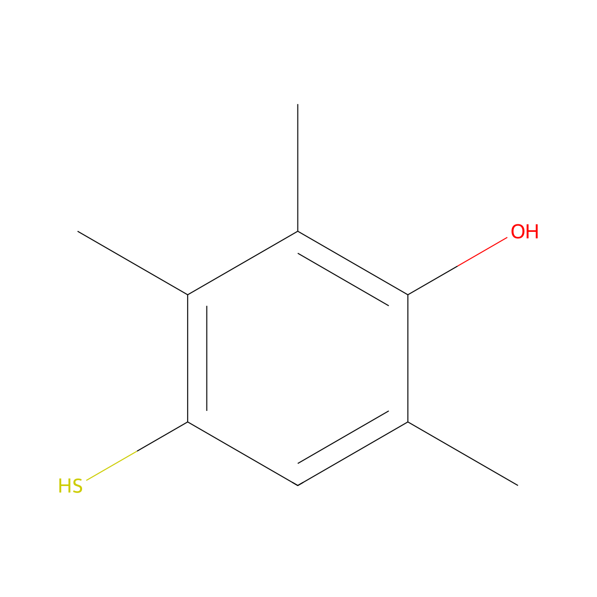 2,3,6-Trimethyl-4-sulfanylphenol molecular structure, CAS 85460-73-7