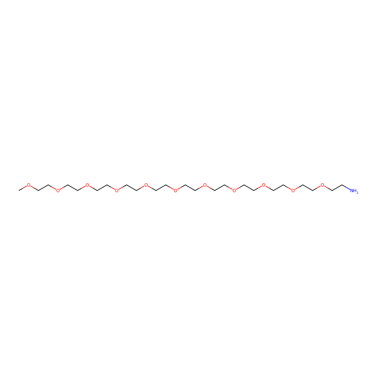 m-PEG11-amine molecular structure, CAS 854601-60-8