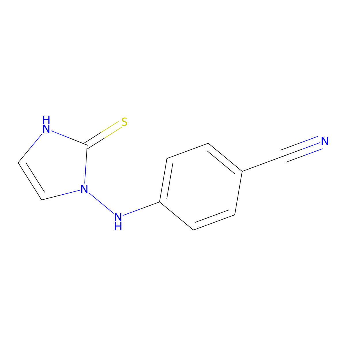 4-[(2-Sulfanyl-1H-imidazol-1-yl)amino]benzonitrile molecular structure, CAS 854602-80-5