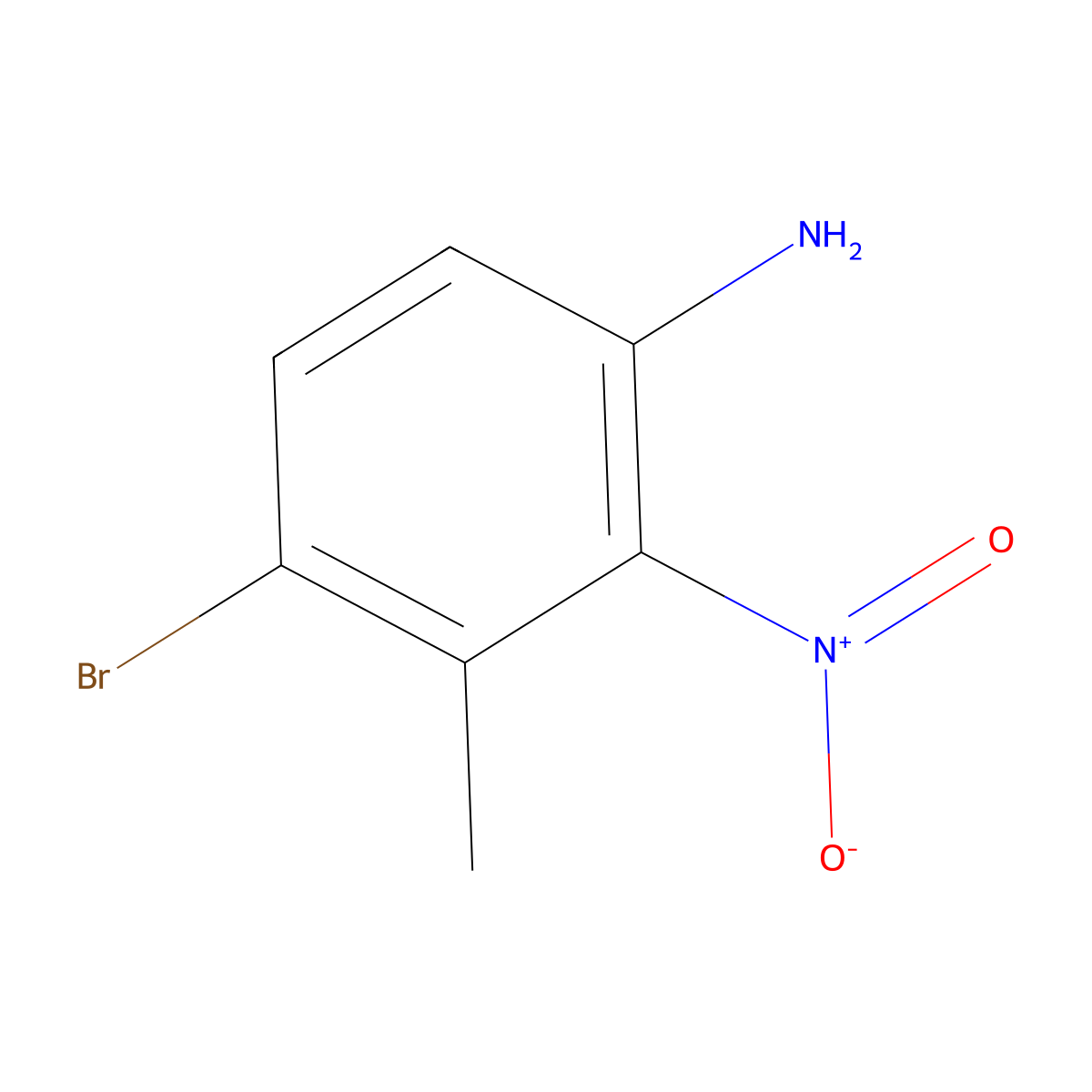 4-Bromo-3-methyl-2-nitroaniline molecular structure, CAS 854624-54-7