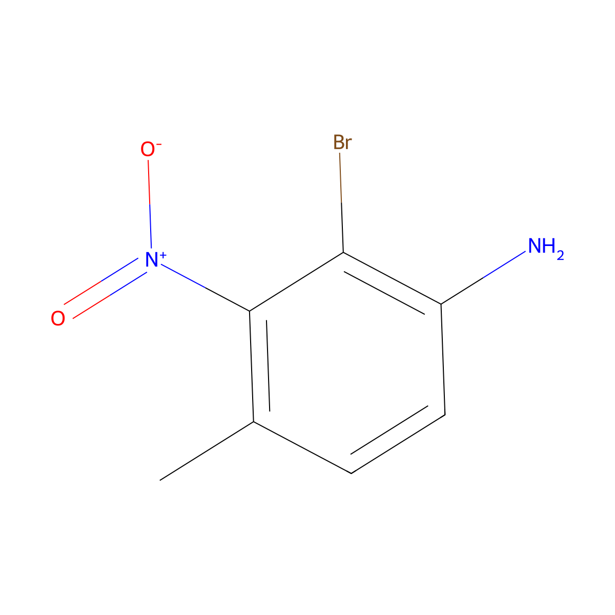 2-Bromo-4-methyl-3-nitroaniline molecular structure, CAS 854626-19-0