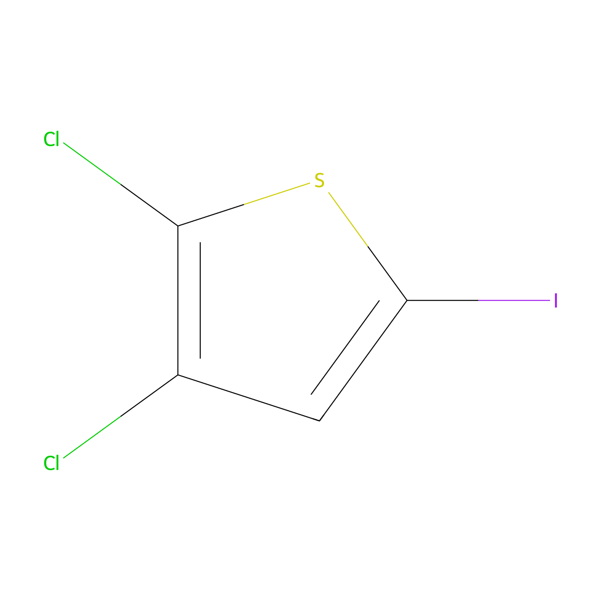2,3-Dichloro-5-iodothiophene molecular structure, CAS 854626-42-9