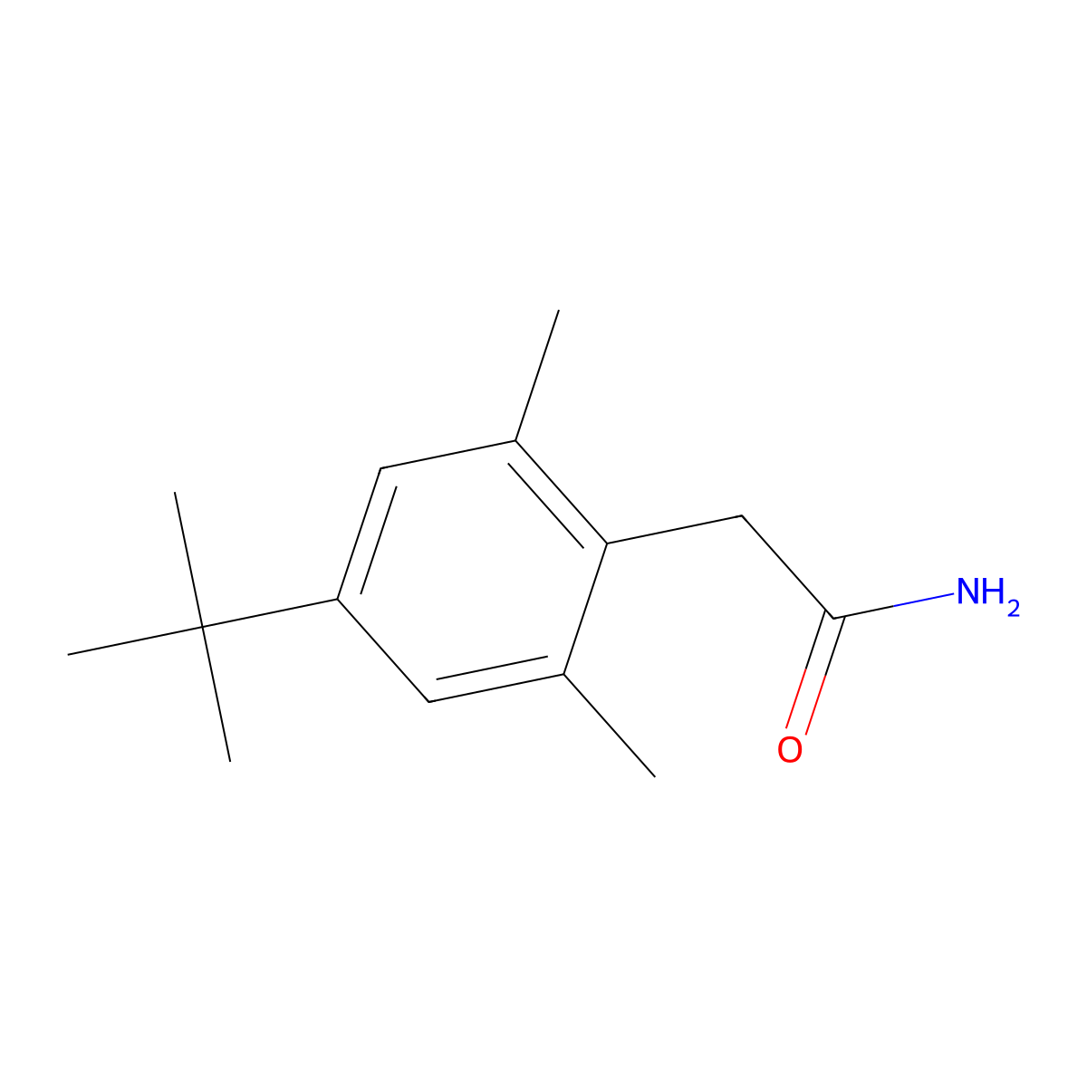 2-(4-Tert-butyl-2,6-dimethylphenyl)acetamide molecular structure, CAS 854632-38-5