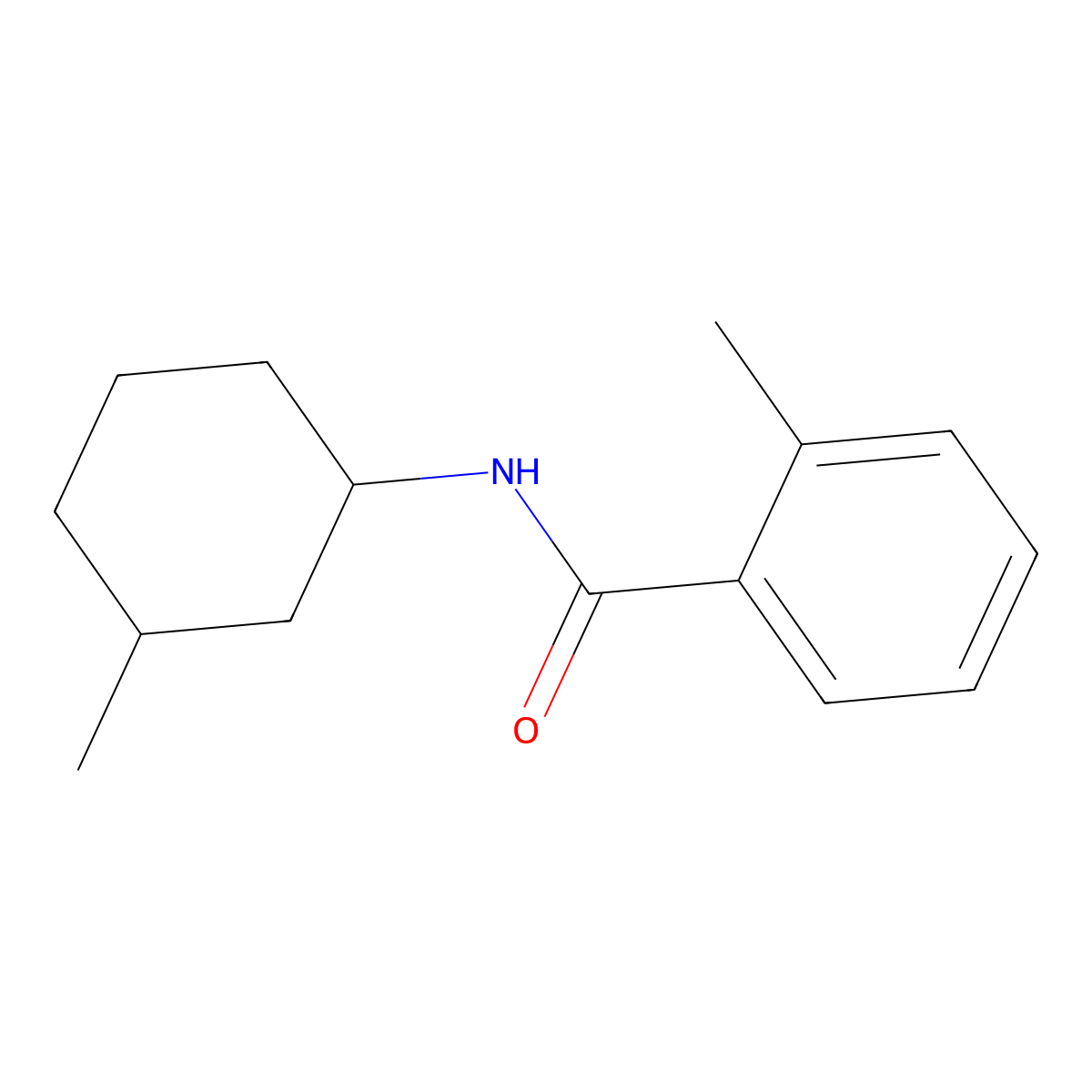 2-methyl-N-(3-methylcyclohexyl)benzamide molecular structure, CAS 854633-05-9