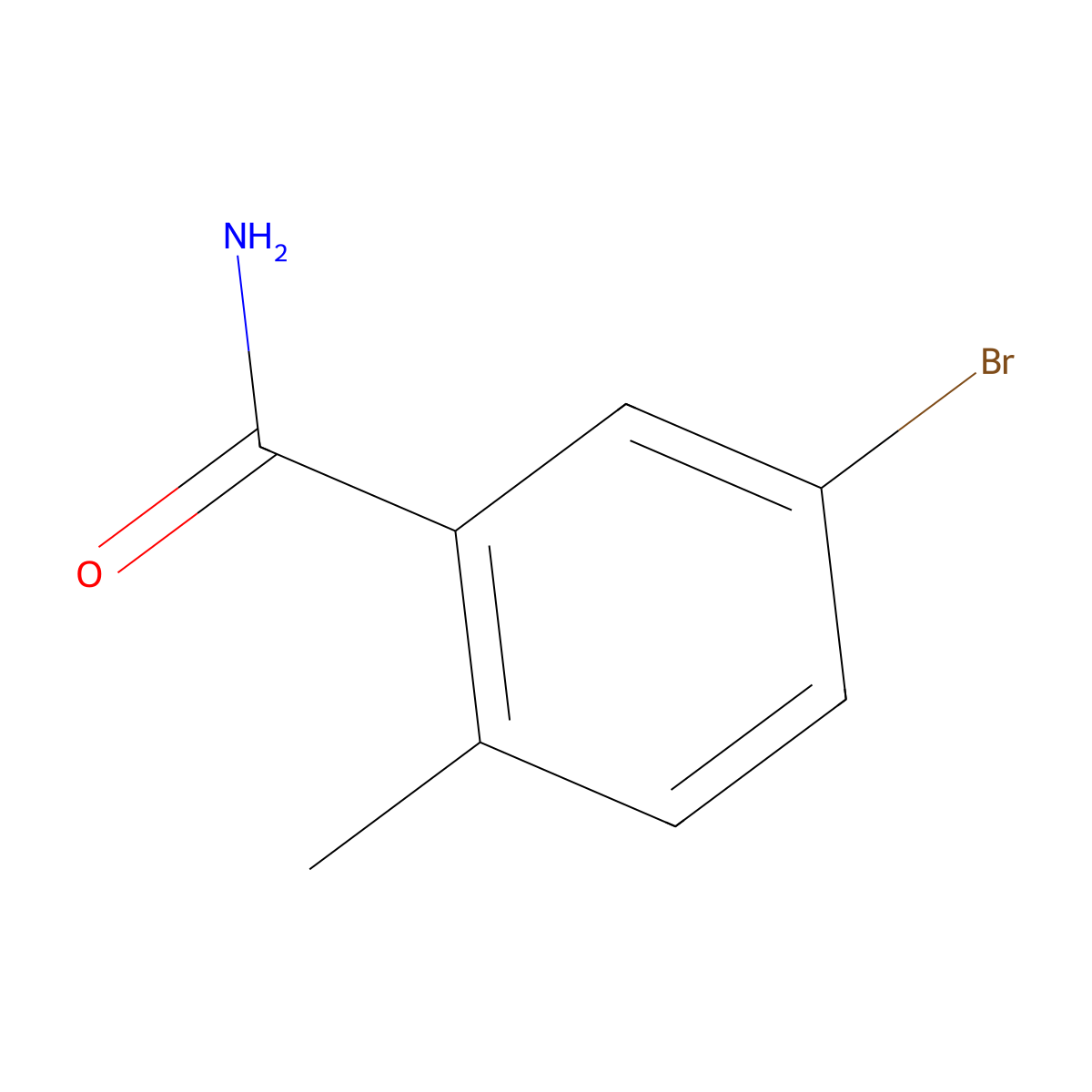 5-Bromo-2-methylbenzamide molecular structure, CAS 854633-21-9