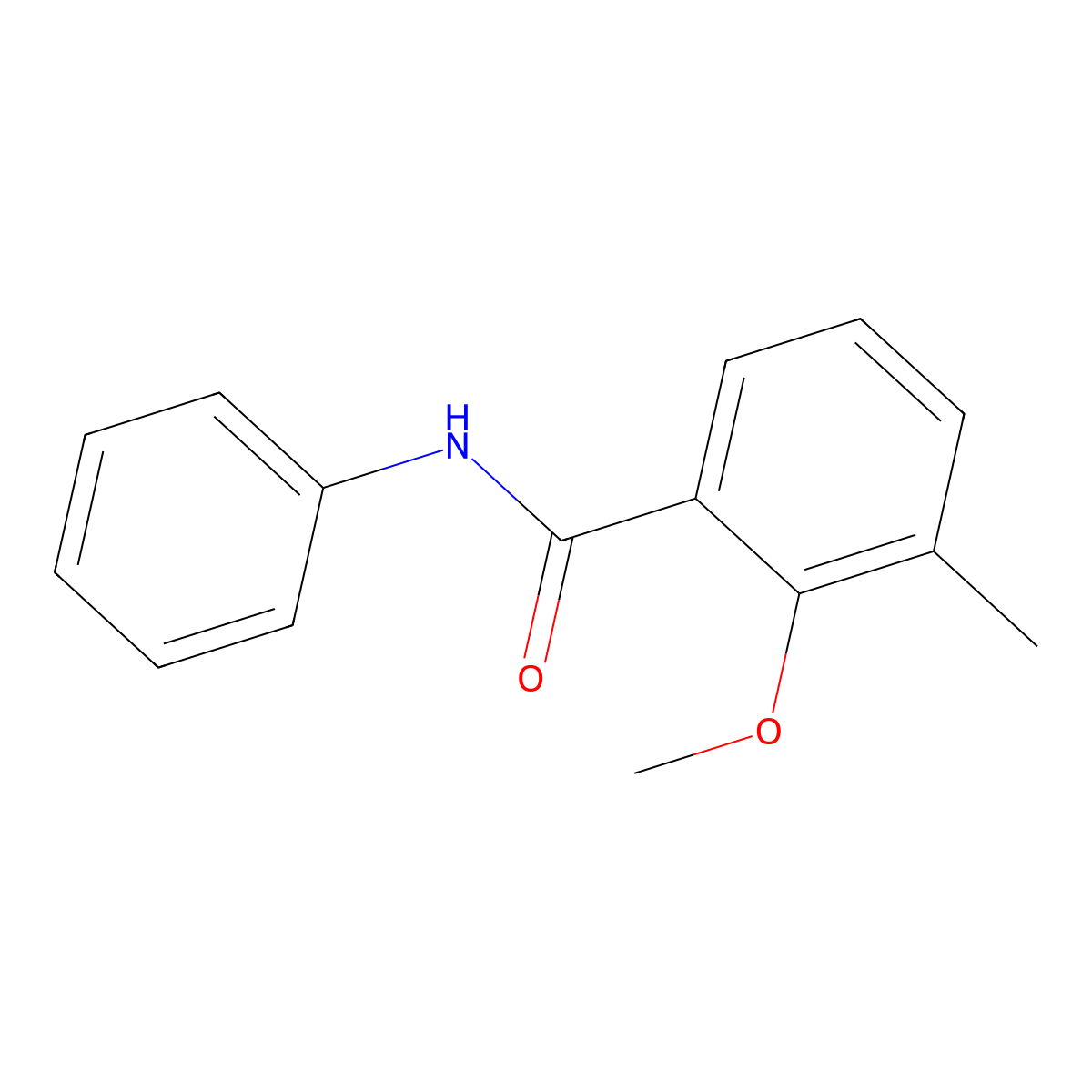 2-methoxy-3-methyl-N-phenylbenzamide molecular structure, CAS 854633-33-3
