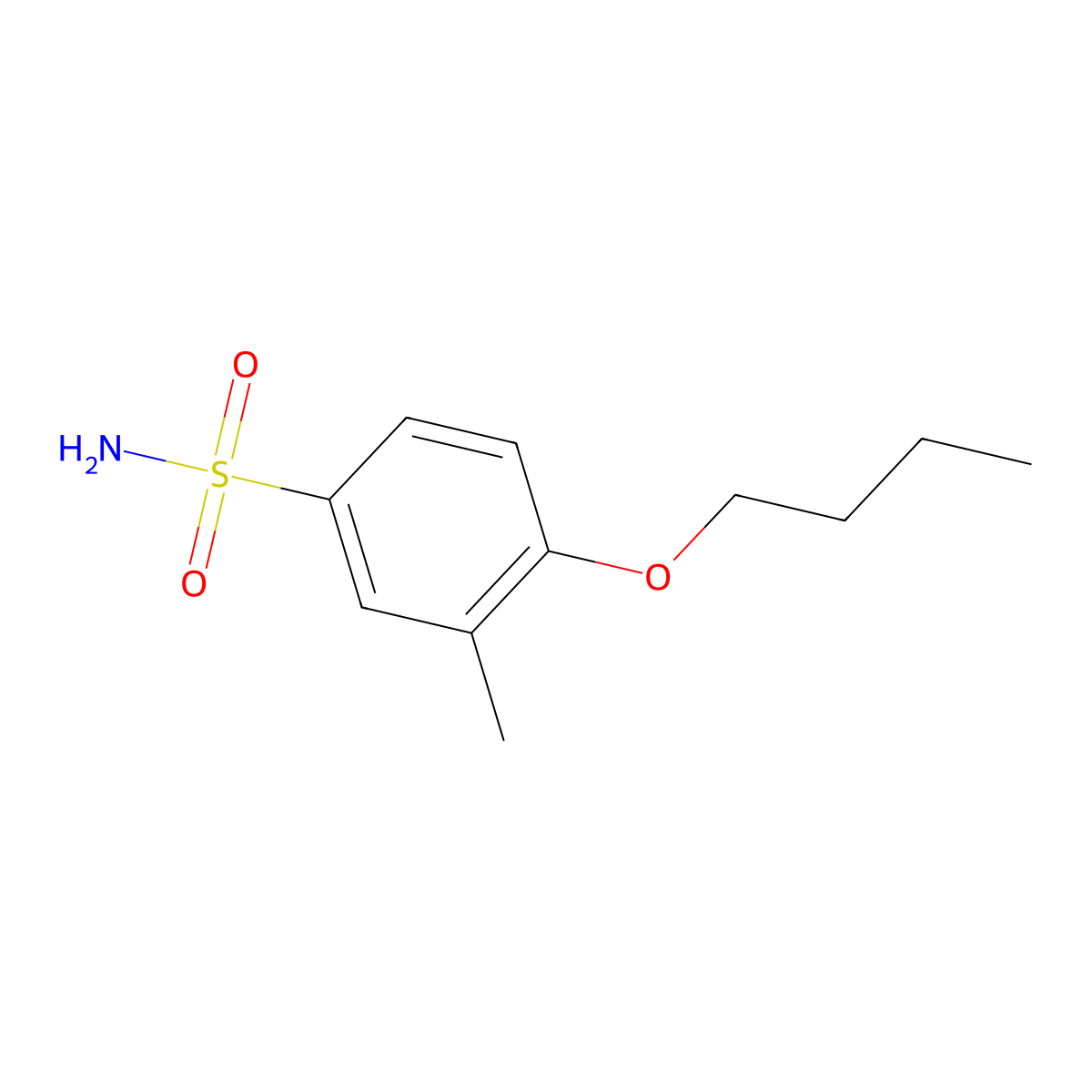4-Butoxy-3-methylbenzenesulfonamide molecular structure, CAS 854635-09-9