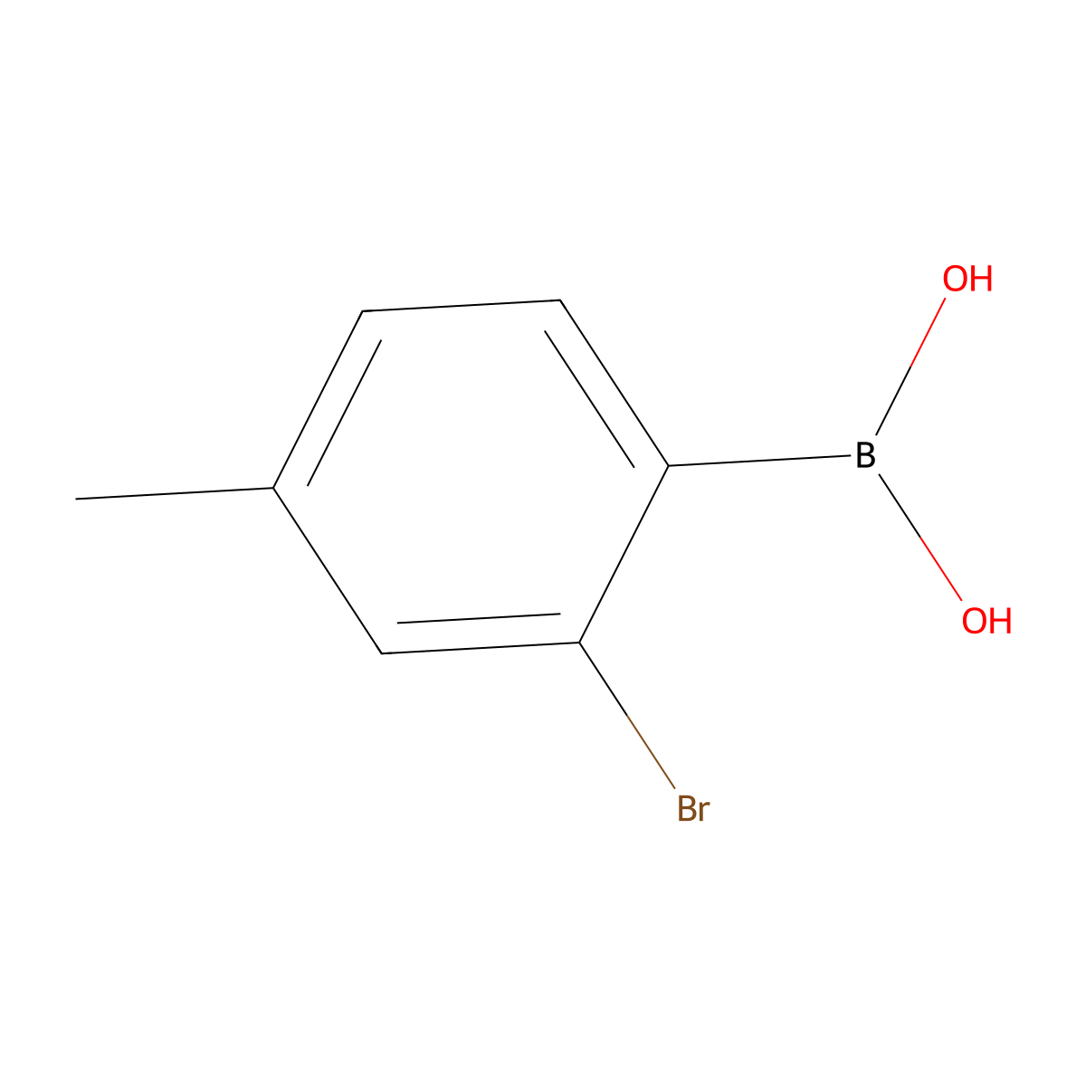 2-Bromo-4-methylphenylboronic acid molecular structure, CAS 854636-01-4