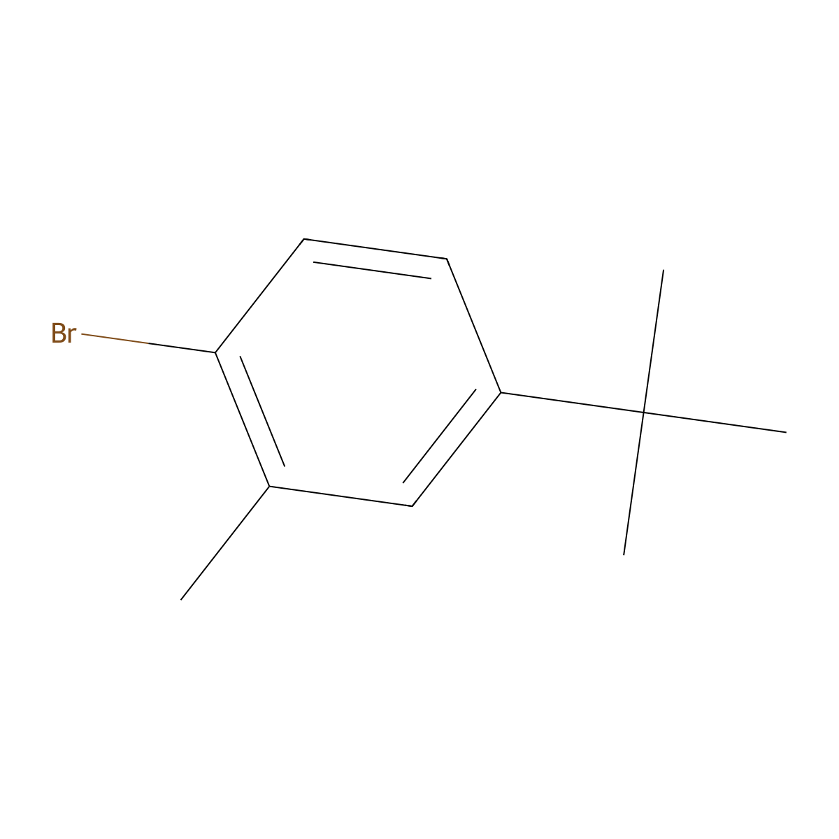 1-Bromo-4-tert-butyl-2-methylbenzene molecular structure, CAS 854637-01-7