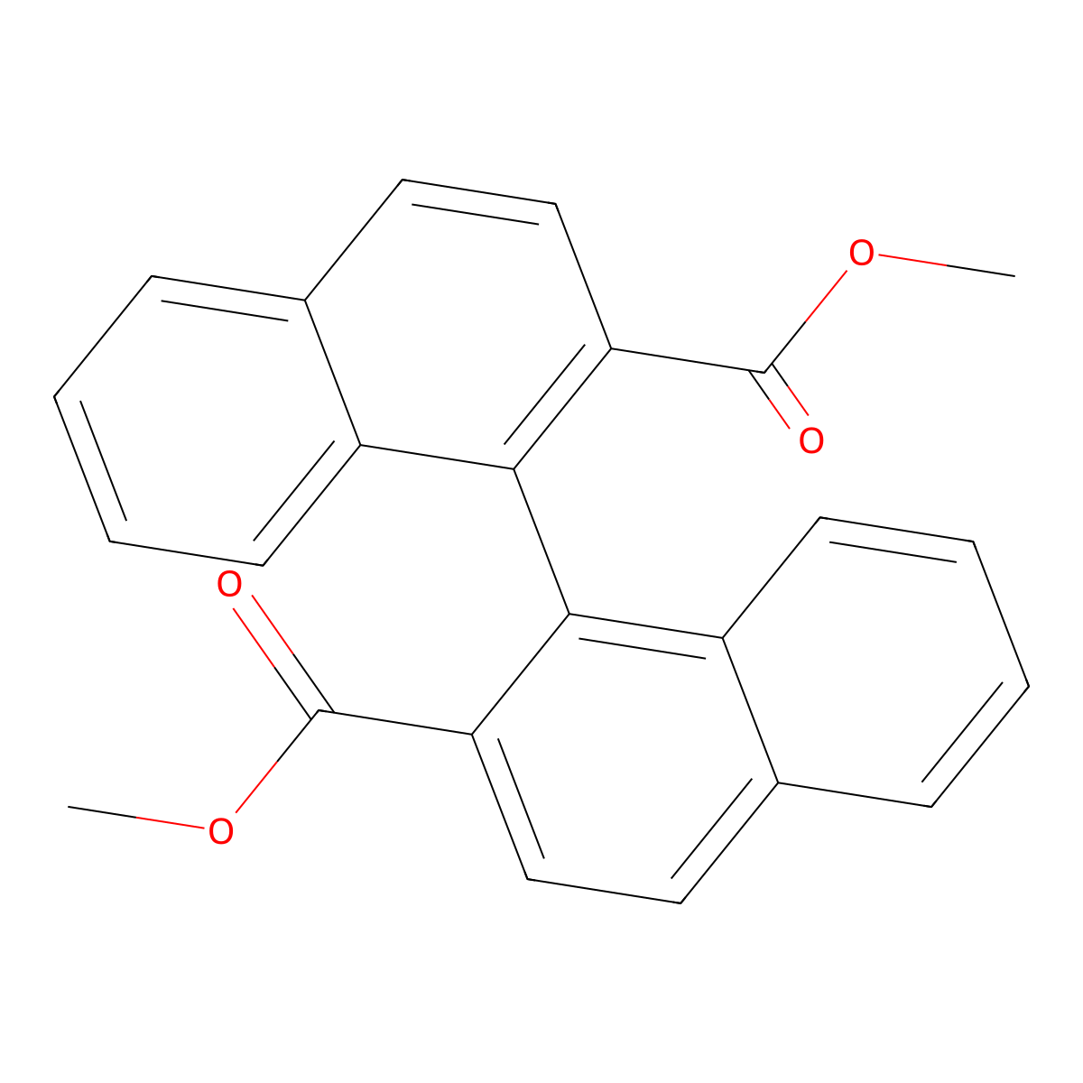 Dimethyl [1,1'-binaphthalene]-2,2'-dicarboxylate molecular structure, CAS 85464-88-6