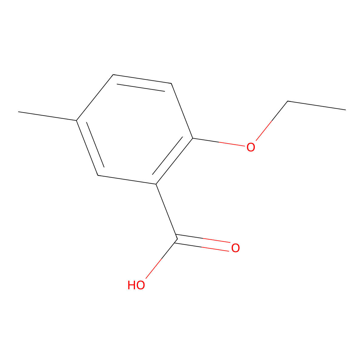 2-Ethoxy-5-methylbenzoic acid molecular structure, CAS 854645-34-4