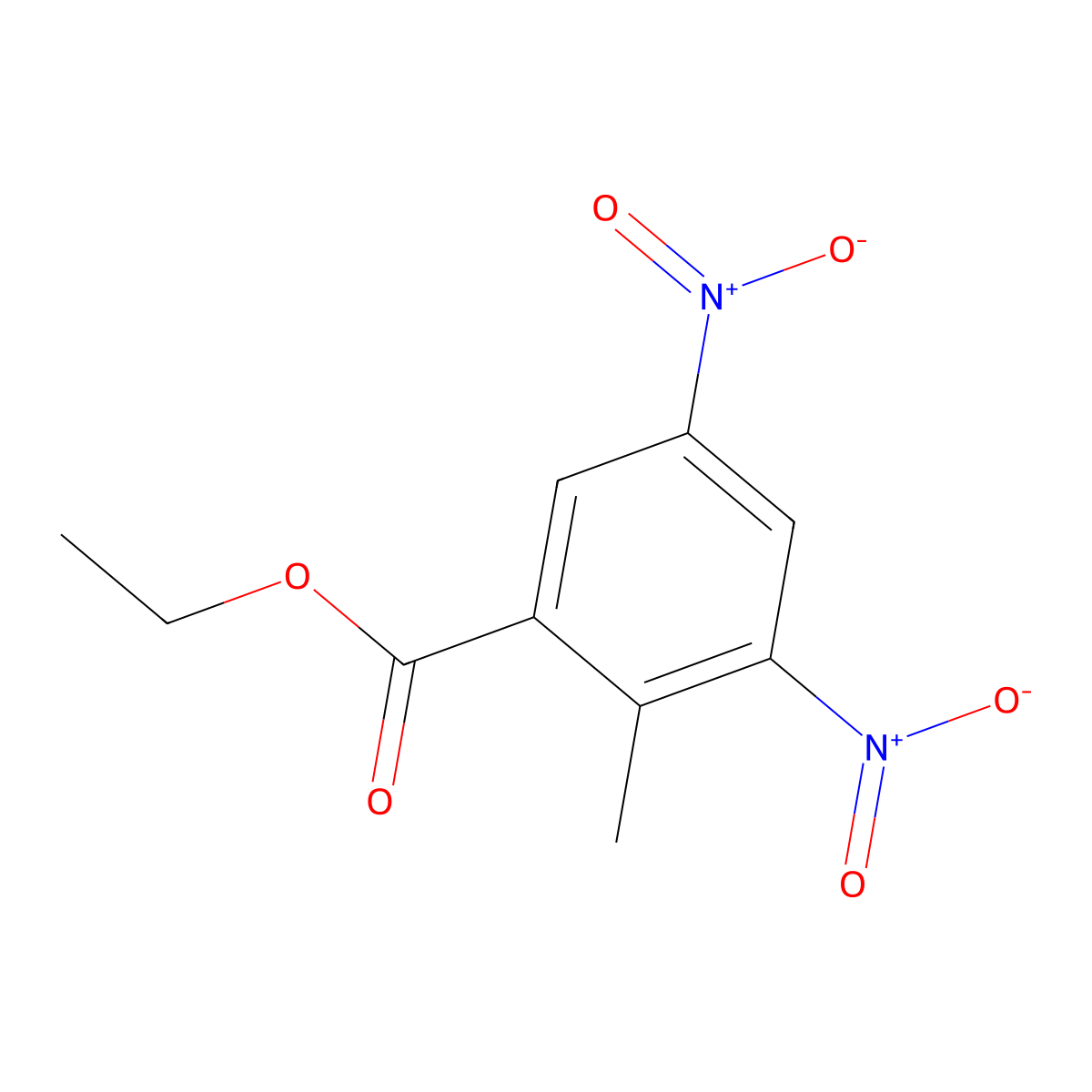 Ethyl 2-methyl-3,5-dinitrobenzoate molecular structure, CAS 854646-60-9
