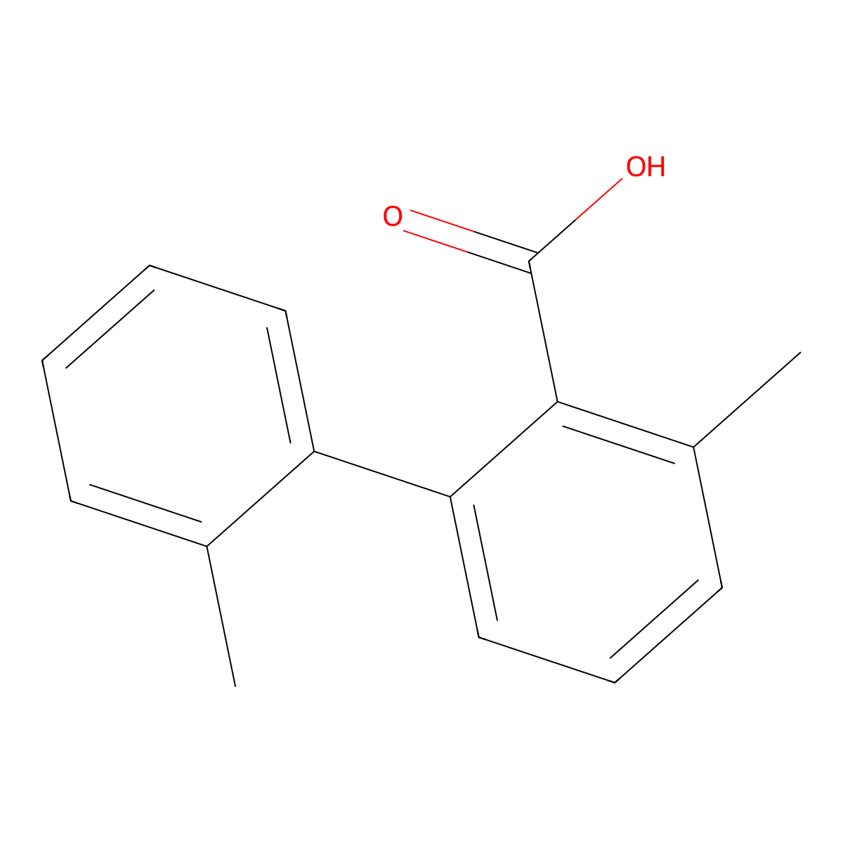 2-(2-Methylphenyl)-6-methylbenzoic acid molecular structure, CAS 854646-75-6