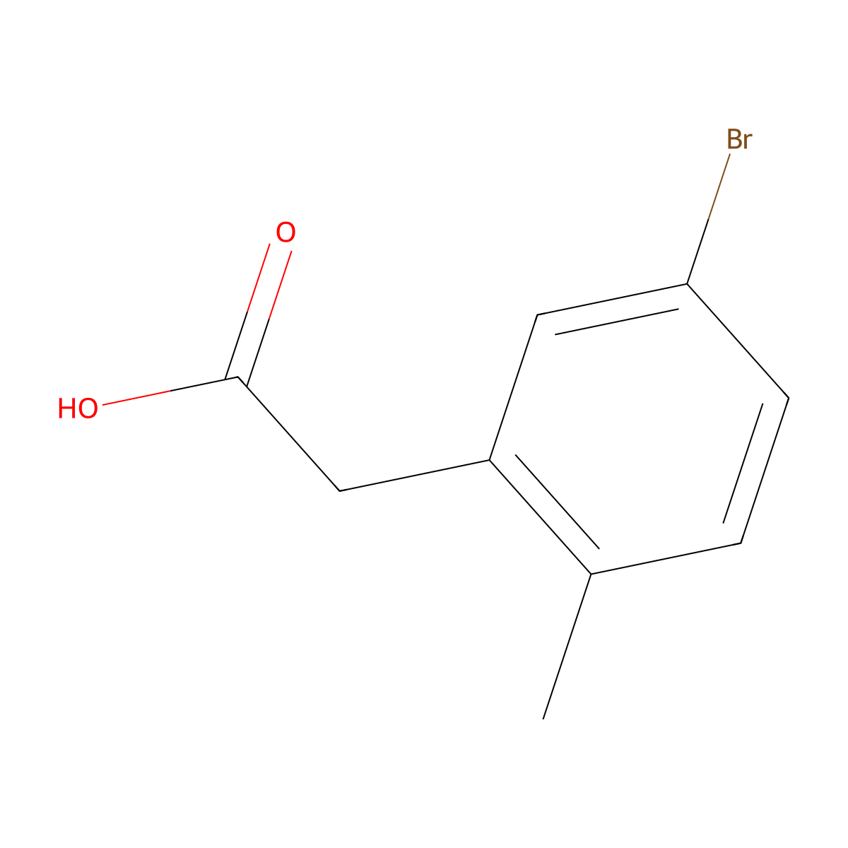 2-(5-Bromo-2-methylphenyl)acetic acid molecular structure, CAS 854646-94-9