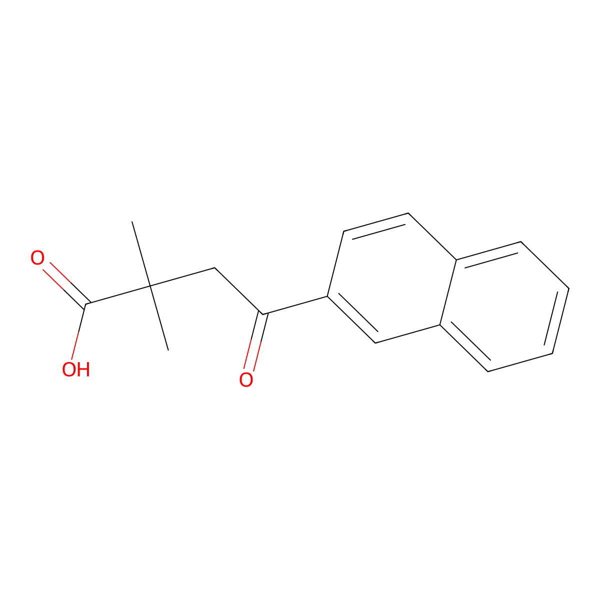 2,2-Dimethyl-4-(2-naphthyl)-4-oxobutyric acid molecular structure, CAS 854648-79-6
