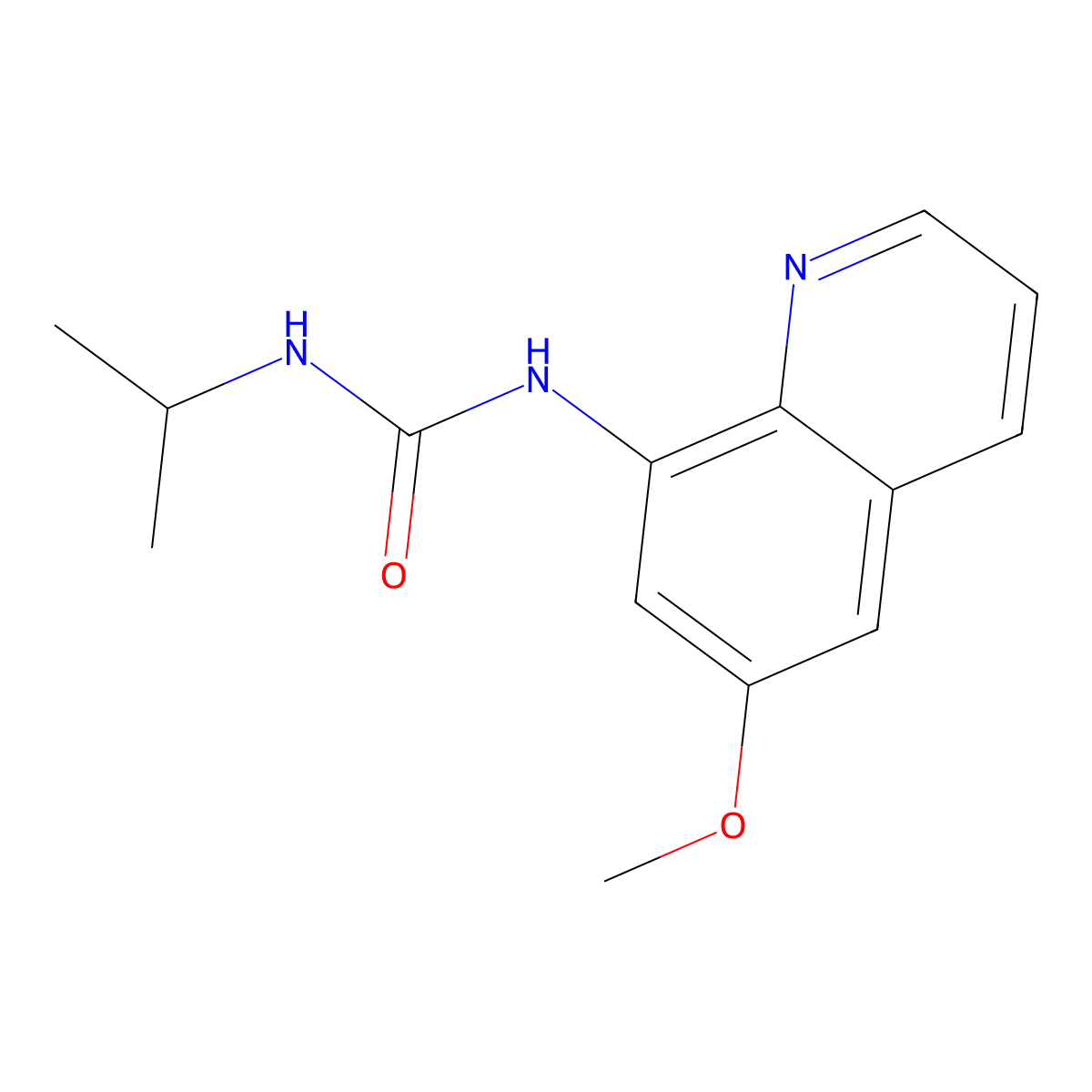 1-Isopropyl-3-(6-methoxyquinolin-8-yl)urea molecular structure, CAS 854655-89-3