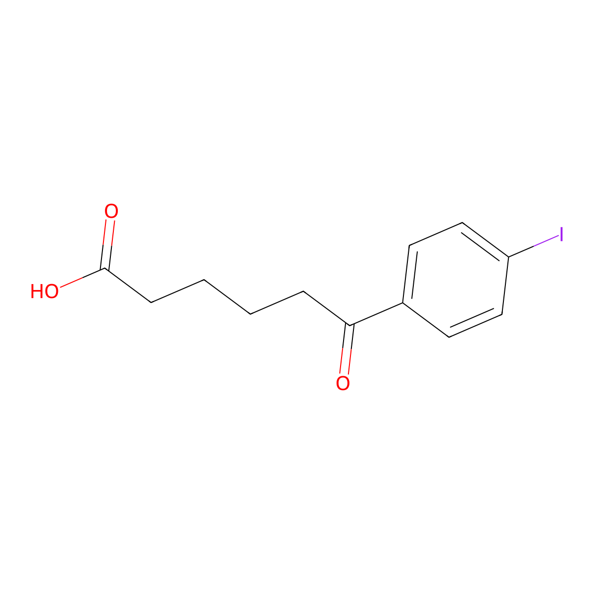 6-(4-Iodophenyl)-6-oxohexanoic acid molecular structure, CAS 854658-73-4