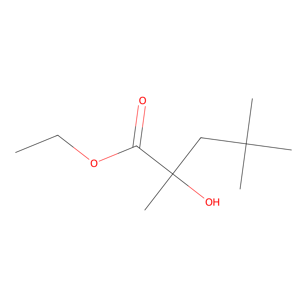 Ethyl 2-hydroxy-2,4,4-trimethylpentanoate molecular structure, CAS 854658-75-6
