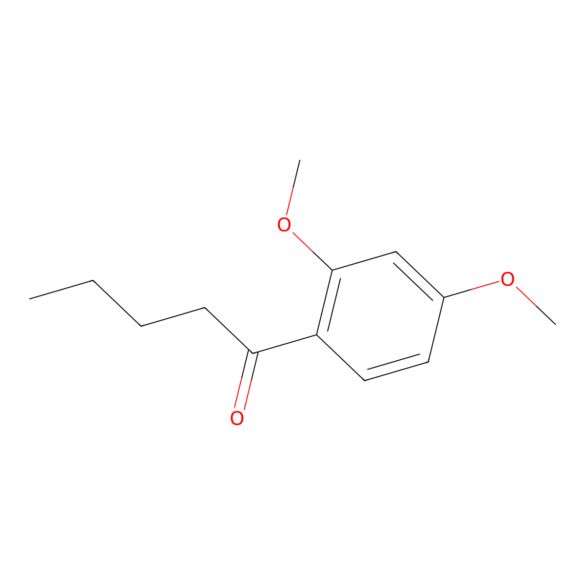 1-(2,4-Dimethoxyphenyl)pentan-1-one molecular structure, CAS 854659-33-9