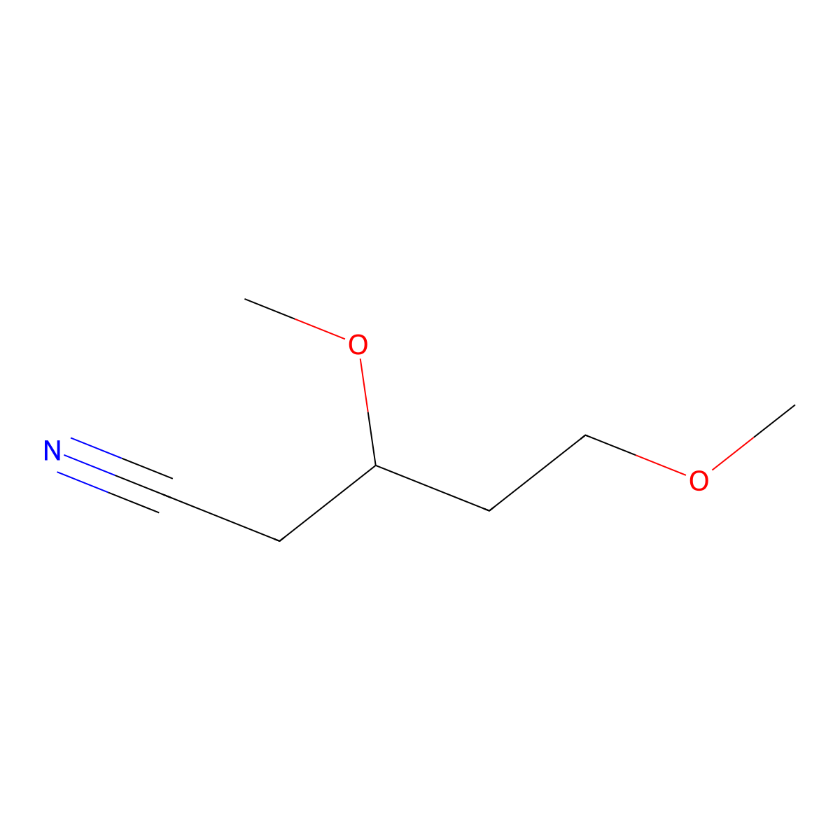 3,5-Dimethoxypentanenitrile molecular structure, CAS 854659-71-5