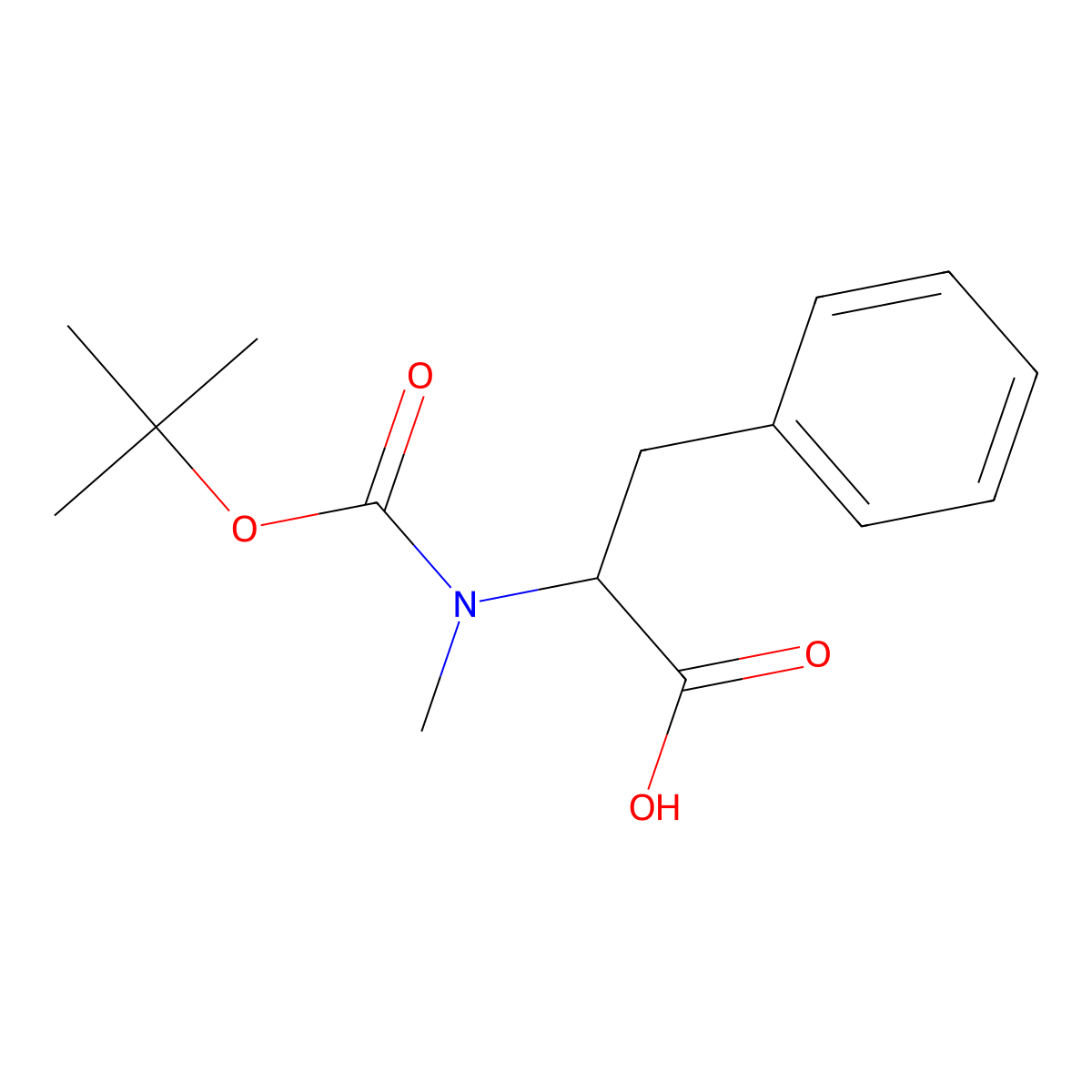 N-Boc-N-methyl-D-phenylalanine molecular structure, CAS 85466-66-6