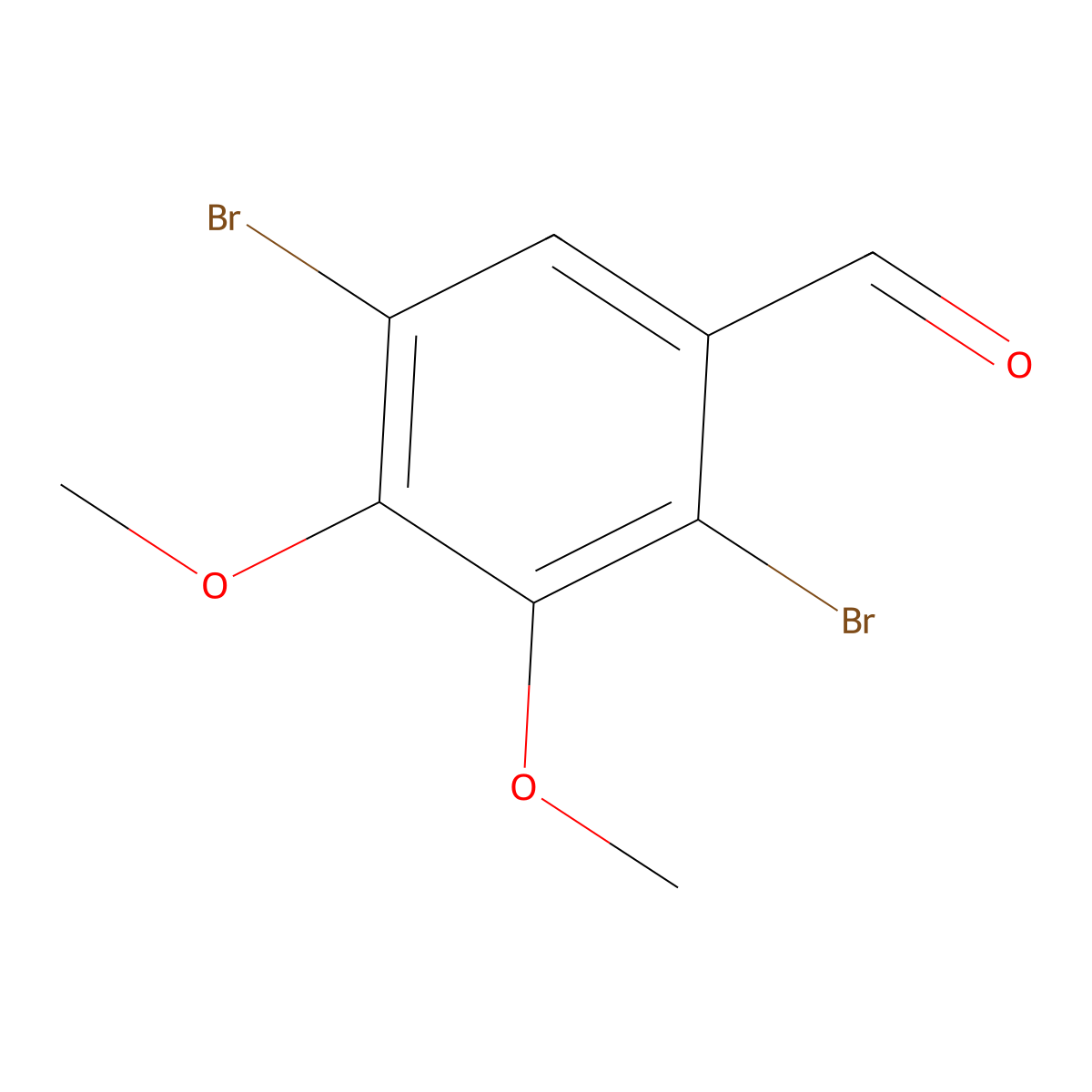 2,5-Dibromo-3,4-dimethoxybenzaldehyde molecular structure, CAS 854660-03-0