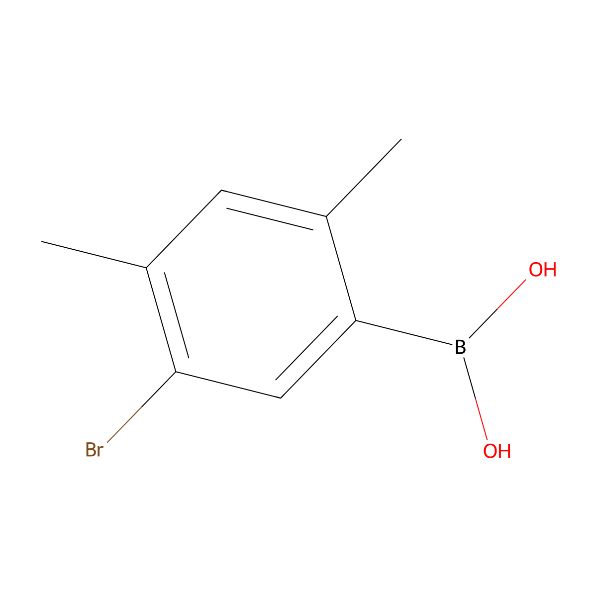 5-Brom-2,4-dimethylphenylboronic acid molecular structure, CAS 854662-84-3