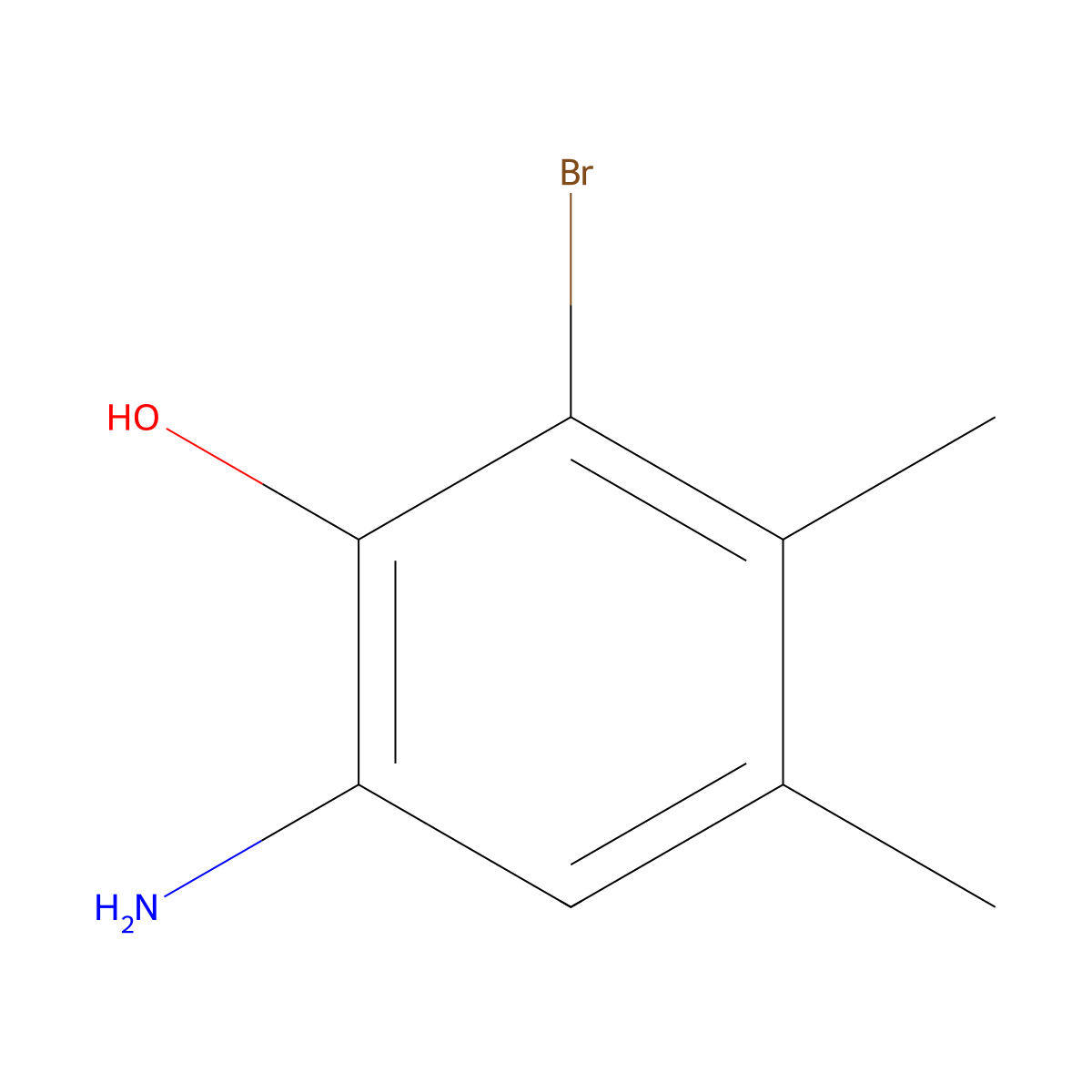 6-Amino-2-bromo-3,4-dimethylphenol molecular structure, CAS 854663-56-2