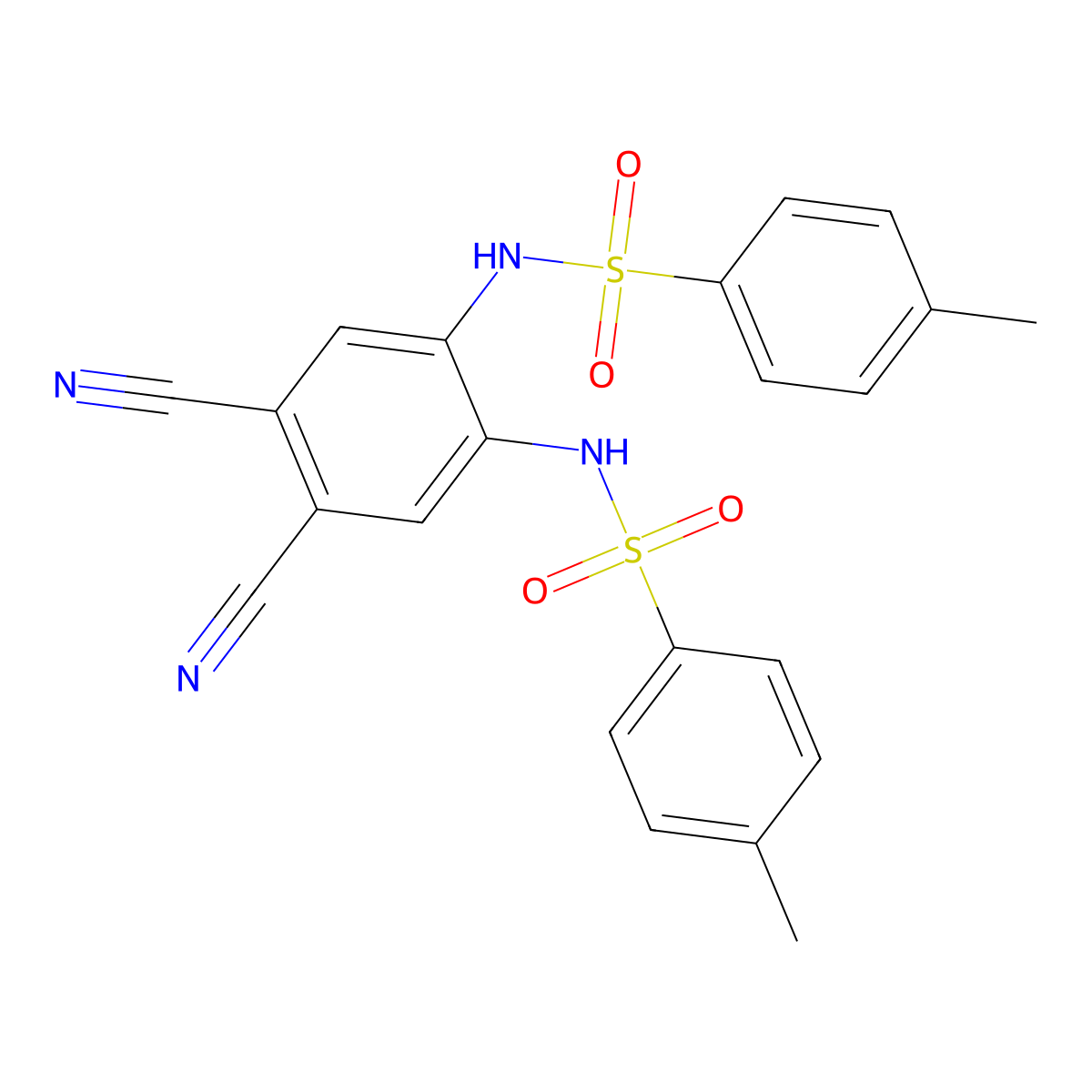 N,N'-(4,5-Dicyano-1,2-phenylene)bis(4-methylbenzenesulfonamide) molecular structure, CAS 854663-68-6
