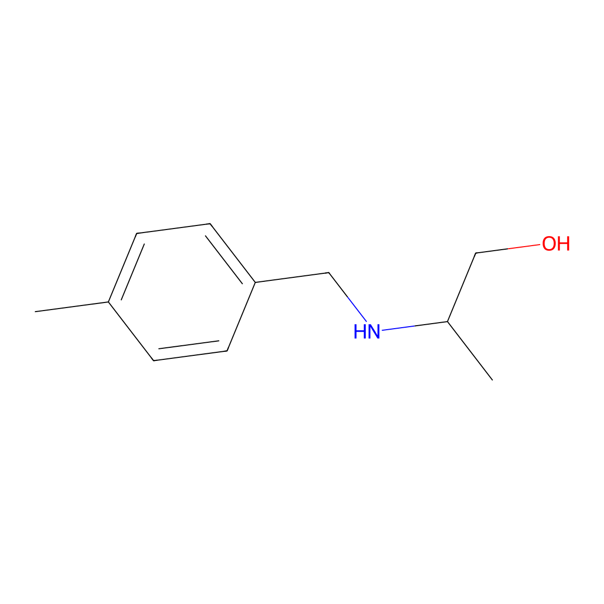 2-{[(4-Methylphenyl)methyl]amino}propan-1-ol molecular structure, CAS 854666-01-6