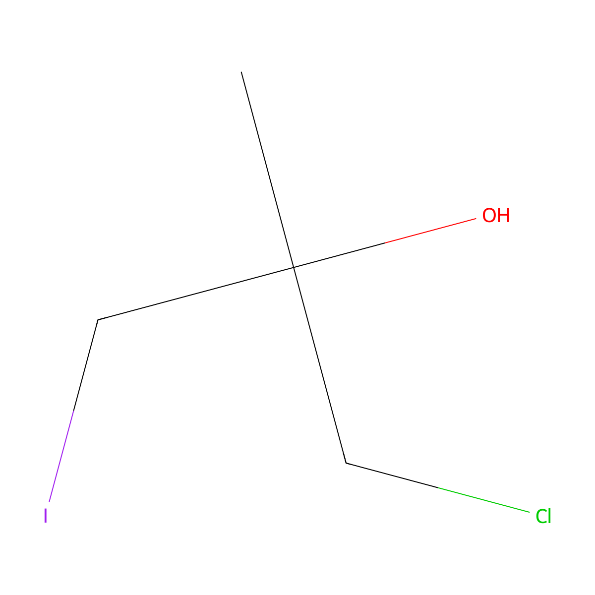1-Chloro-3-iodo-2-methylpropan-2-OL molecular structure, CAS 854666-51-6
