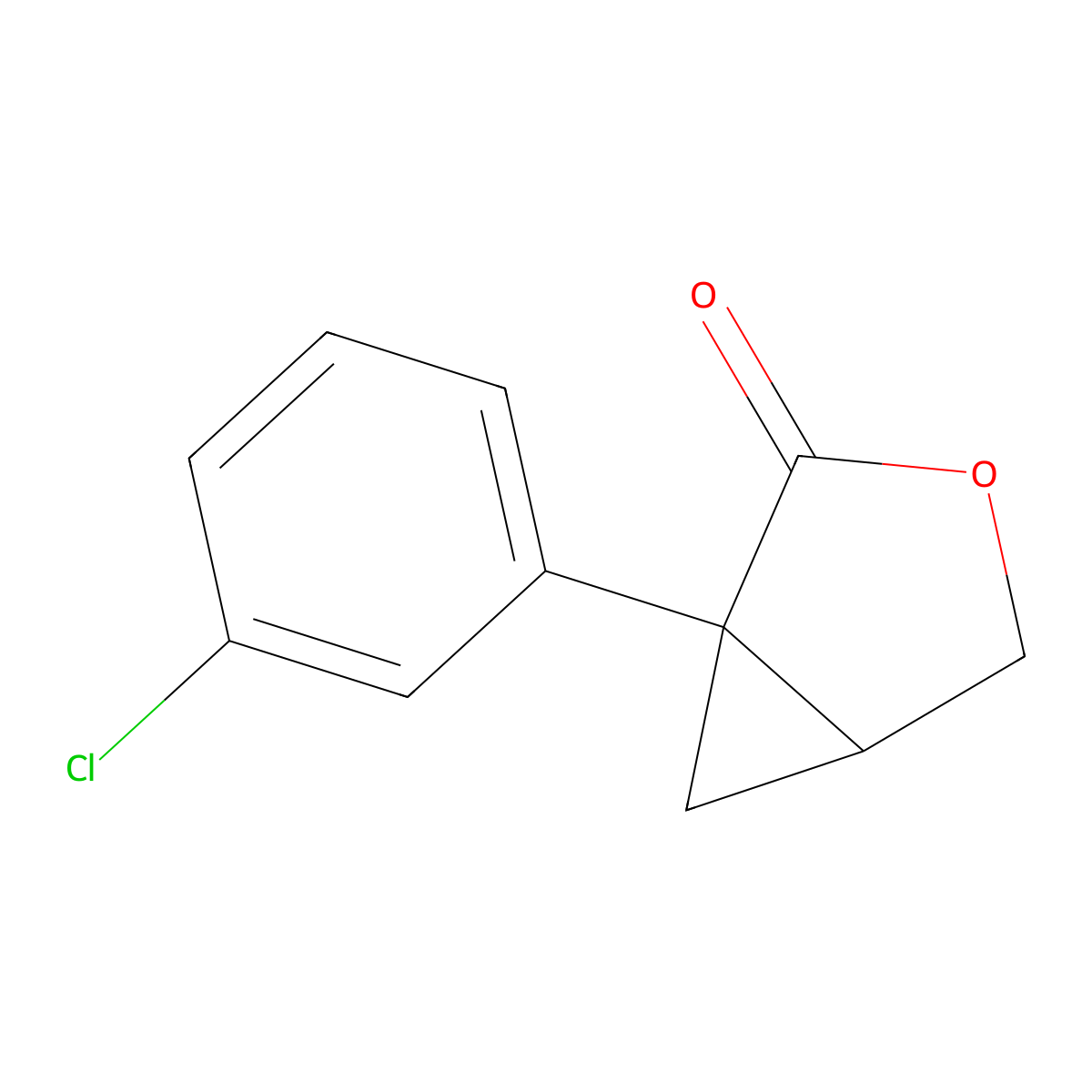 1-(3-Chlorophenyl)-3-oxabicyclo[3.1.0]hexan-2-one molecular structure, CAS 85467-87-4