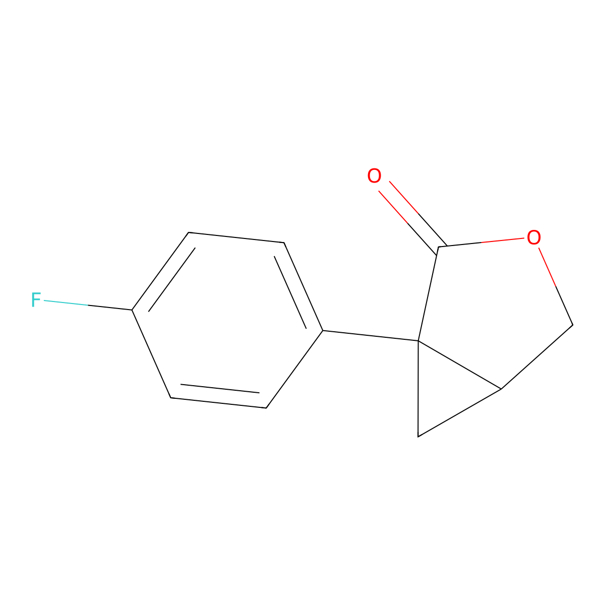 1-(4-Fluorophenyl)-3-oxabicyclo[3.1.0]hexan-2-one molecular structure, CAS 85467-93-2