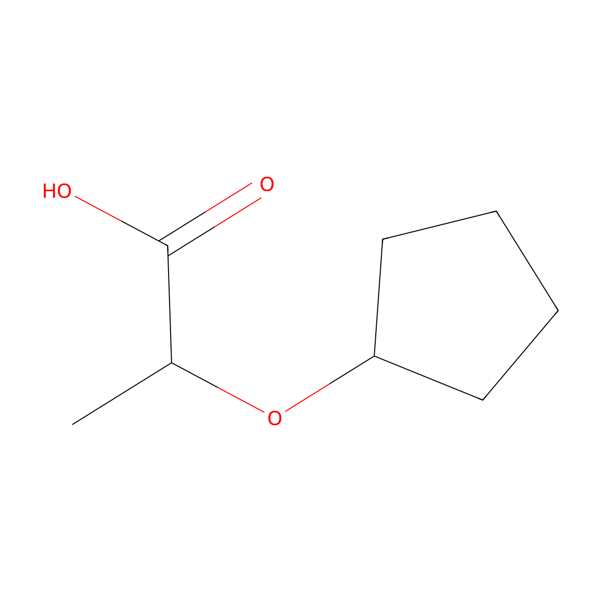 2-(Cyclopentyloxy)propanoic acid molecular structure, CAS 854673-20-4