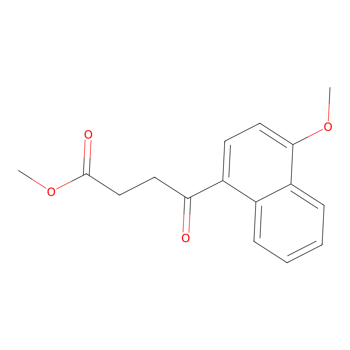Methyl 4-(4-methoxynaphthalen-1-yl)-4-oxobutanoate molecular structure, CAS 854678-16-3