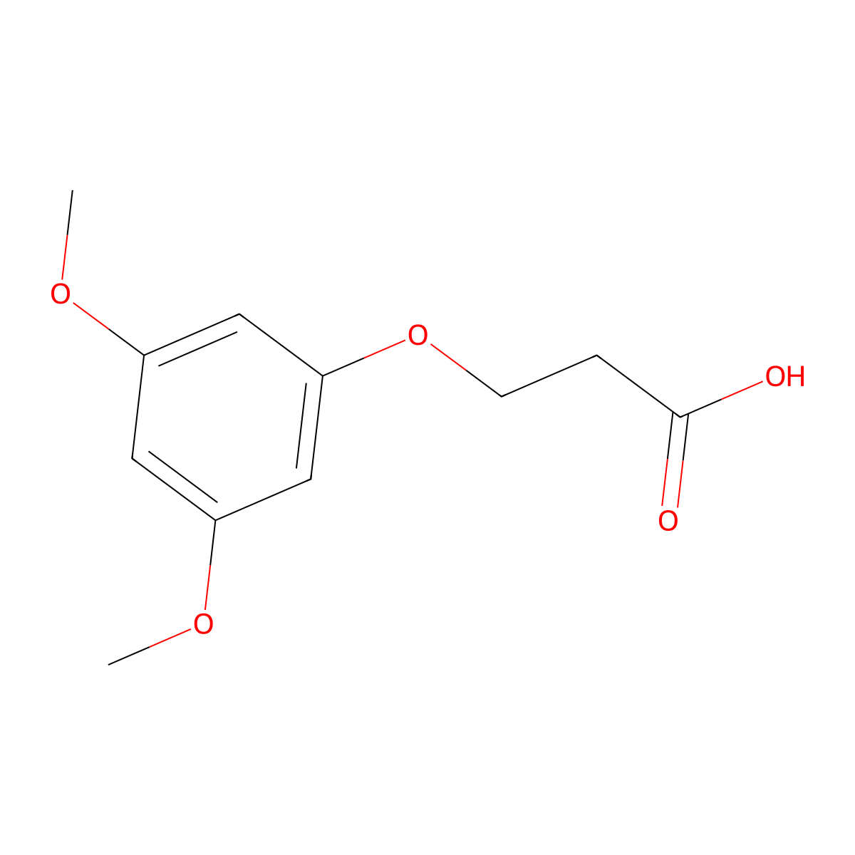 3-(3,5-Dimethoxyphenoxy)propanoic acid molecular structure, CAS 854678-45-8