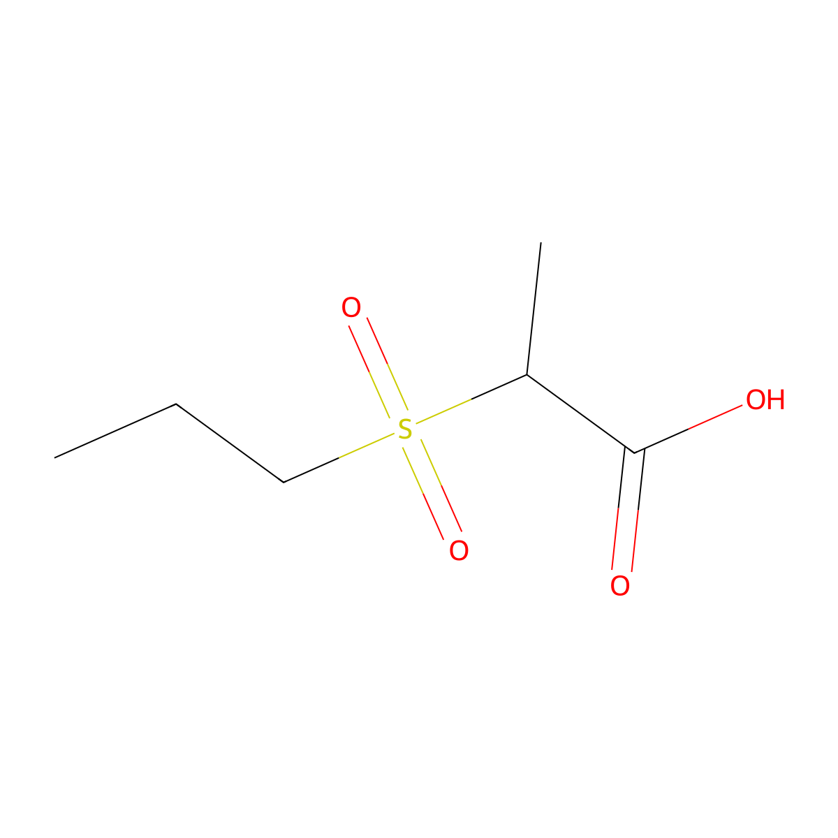 2-(Propane-1-sulfonyl)propanoic acid molecular structure, CAS 854678-70-9