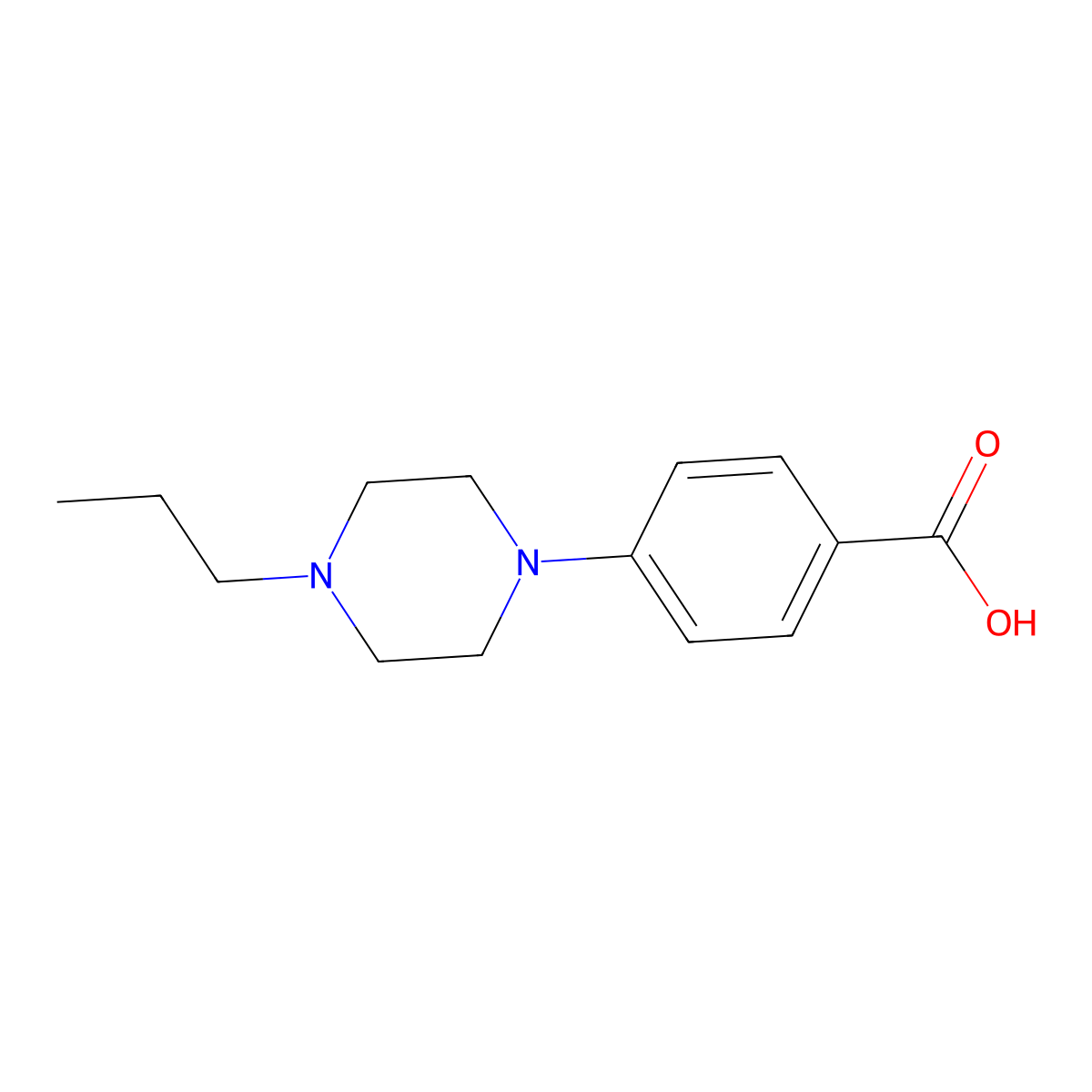 4-(4-propylpiperazin-1-yl)benzoic Acid molecular structure, CAS 85469-68-7