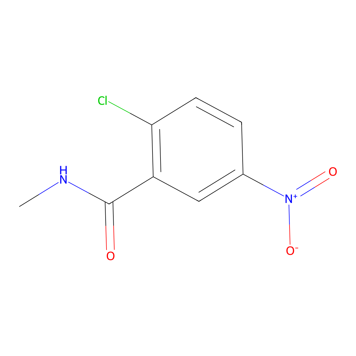 2-chloro-N-methyl-5-nitrobenzamide molecular structure, CAS 85469-93-8