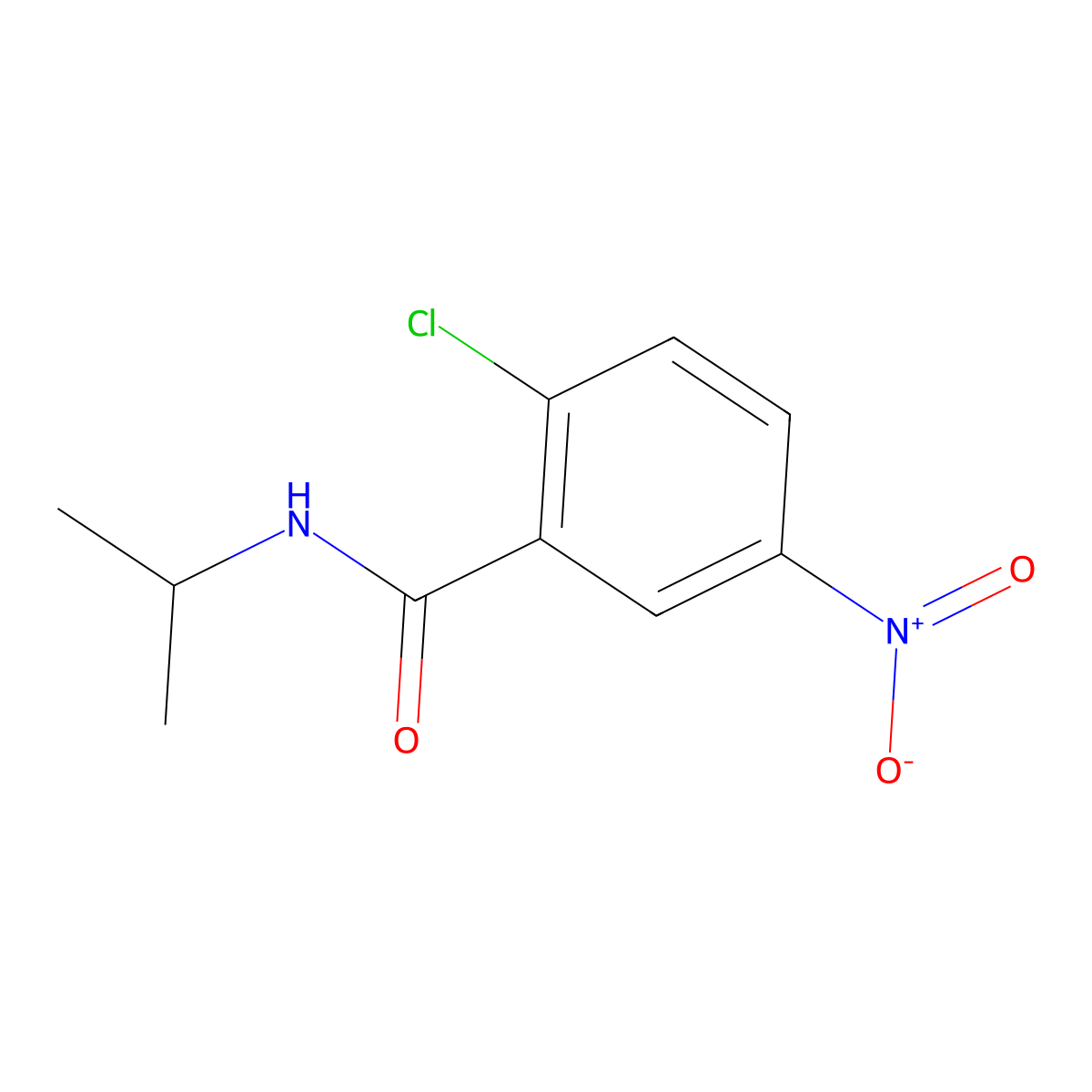 2-chloro-5-nitro-N-(propan-2-yl)benzamide molecular structure, CAS 85469-94-9